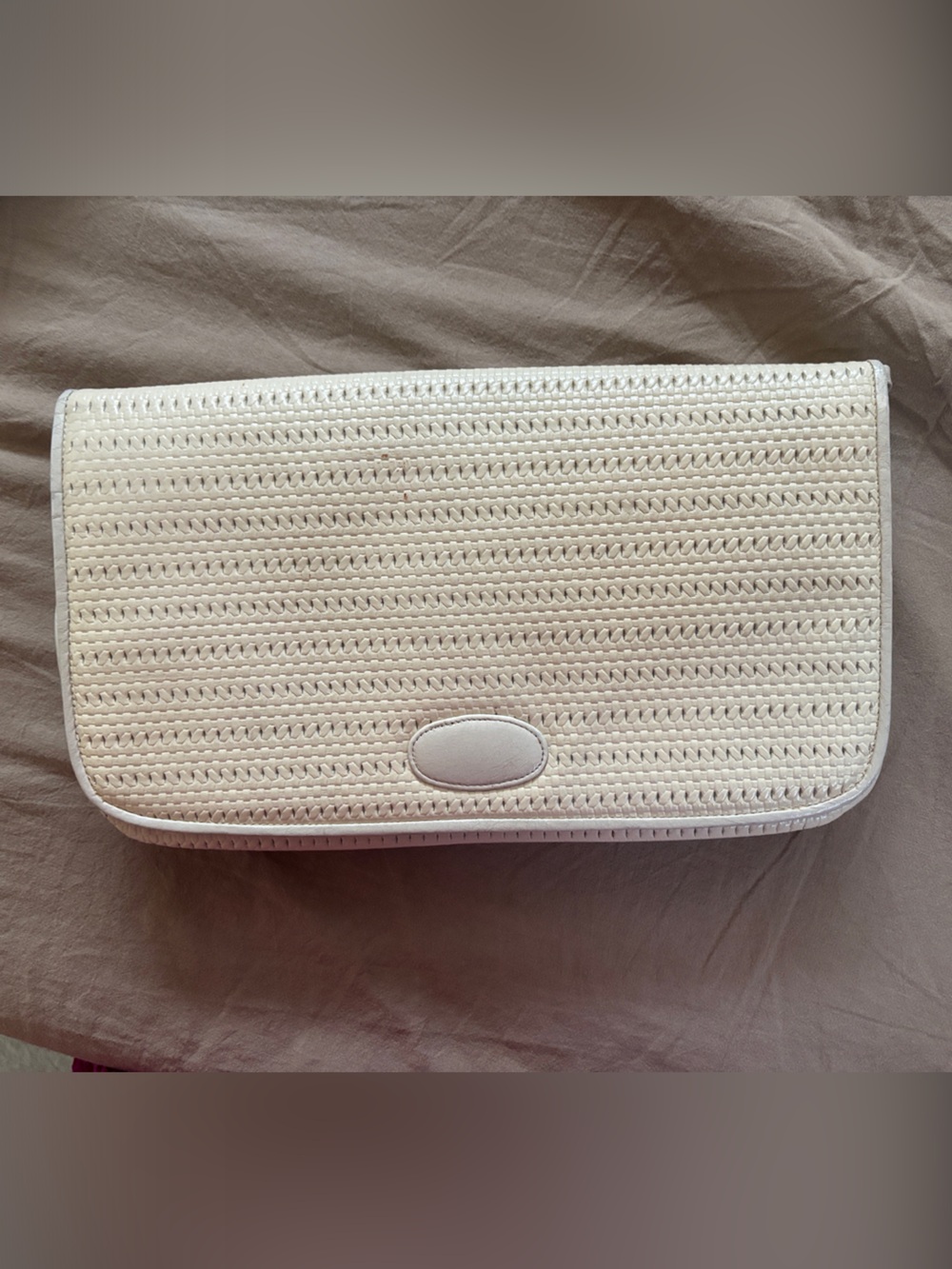 Vintage Woven Leather Clutch
